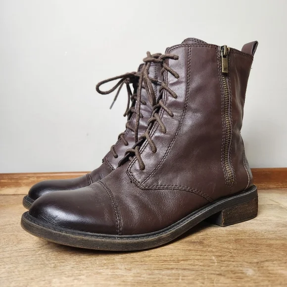 Lucky Brand LK-NOLINA Brown Leather Ankle Boots Size 9.5 Womens - Picture 5 of 10